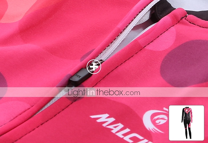 Malciklo Femme Manches Longues Maillot et Cuissard Long Velo Cyclisme Hiver Toison Velours Lycra Violet Jaune Rouge Britannique Grandes Tailles Vélo Maillot Collant à Bretelles / Corsaire Bretelles de 2025 ? $56.99 –P8