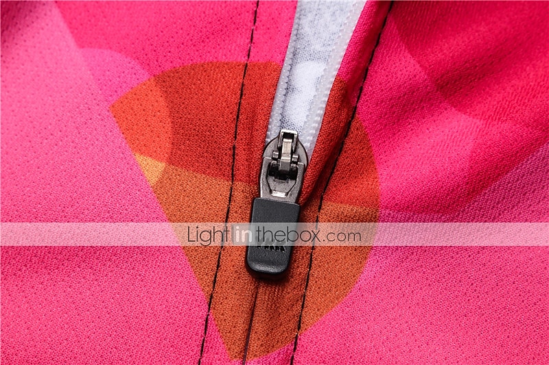 Malciklo Femme Manches Courtes Maillot et Cuissard Avec Bretelles Velo Cyclisme Eté Elasthanne Lycra Polyester Rose + Blanc Violet Jaune Géométrique Britannique Grandes Tailles Vélo Maillot Collants de 2025 ? $41.99 –P2