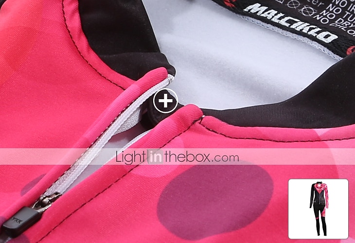 Malciklo Femme Manches Longues Maillot et Cuissard Long Velo Cyclisme Hiver Toison Velours Lycra Violet Jaune Rouge Britannique Grandes Tailles Vélo Maillot Collant à Bretelles / Corsaire Bretelles de 2025 ? $56.99 –P7