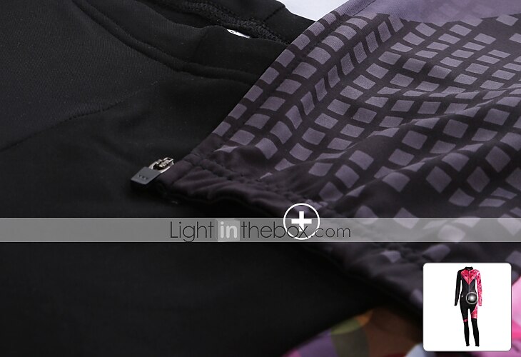 Malciklo Femme Manches Longues Maillot et Cuissard Long Velo Cyclisme Hiver Toison Velours Lycra Violet Jaune Rouge Britannique Grandes Tailles Vélo Maillot Collant à Bretelles / Corsaire Bretelles de 2025 ? $56.99 –P12