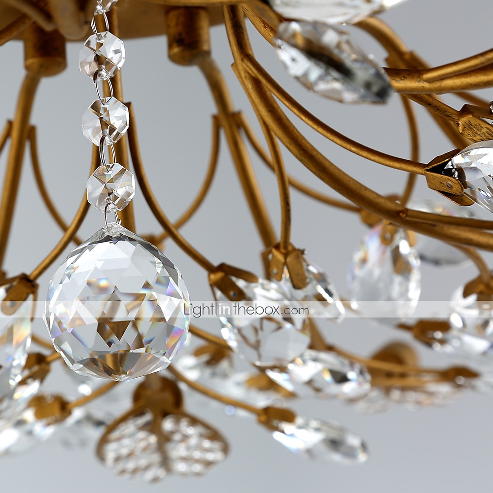 15 fényes 90 cm-es mennyezeti lámpák led kristály süllyeszthető lámpák fém festett kivitel elegáns és modern 200-240v / 110-120v virágmintás 2025 - $366.49 –P3