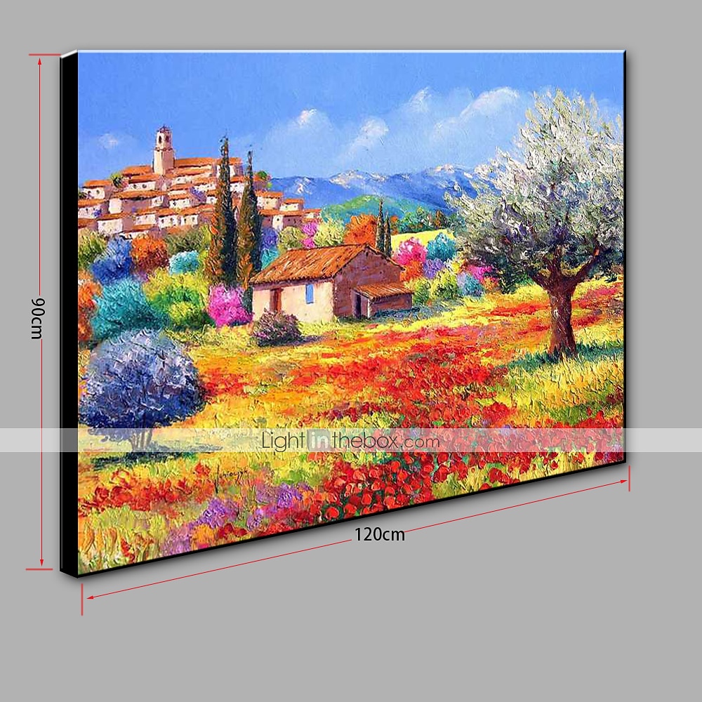 Hang-geschilderd olieverfschilderij Handgeschilderde Horizontaal Landschap Mediterraans Zonder Inner Frame (Geen frame) 2025 - $170.99 –P1