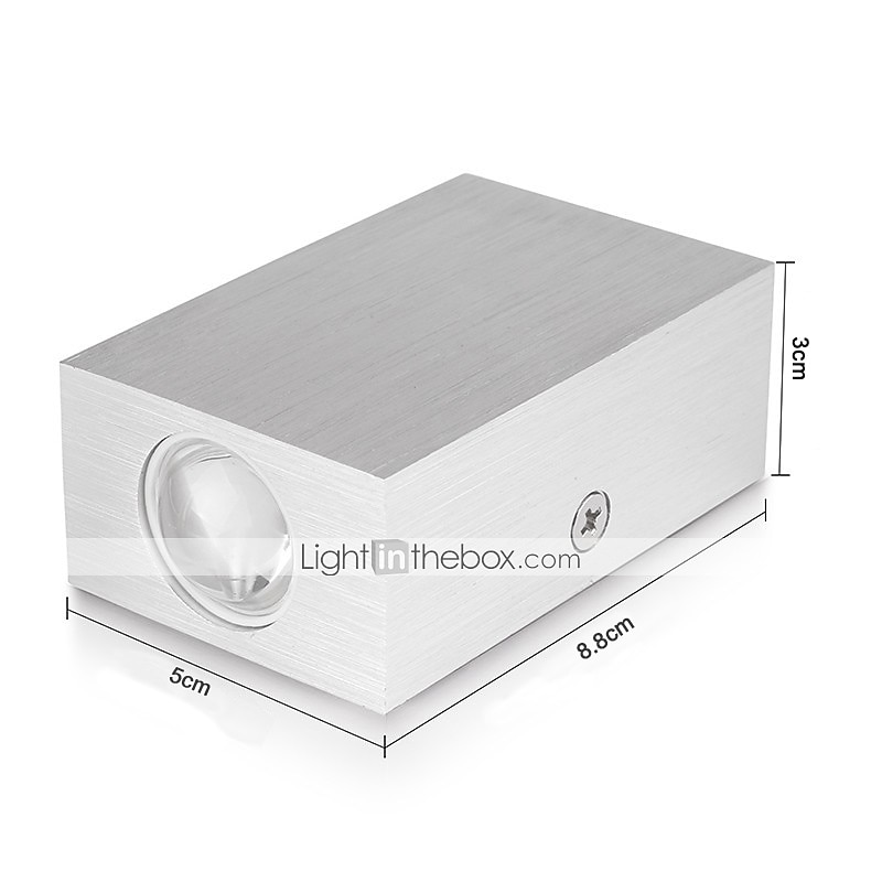 lightinthebox 2-lys led nyhet vegglamper moderne luksus vegglamper metall cuboid design vegglampe 85-265v 2w 2025 - $14.49 –P1
