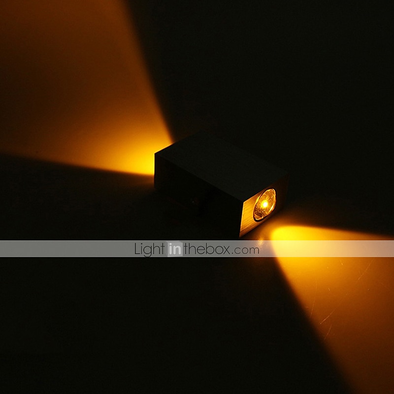 lightinthebox 2-lys led nyhet vegglamper moderne luksus vegglamper metall cuboid design vegglampe 85-265v 2w 2025 - $14.49 –P3