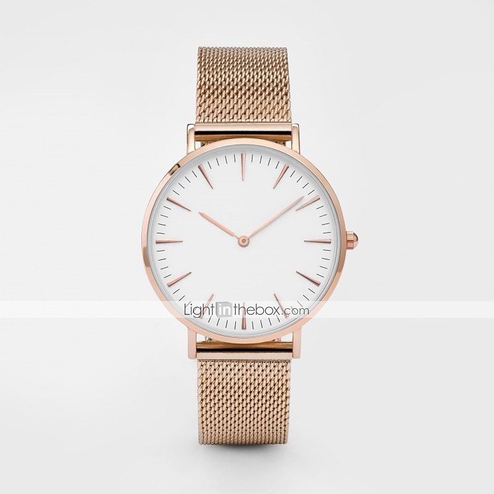 ساعة كواتز أنالوج النسائية الكلاسيكية الفاخرة ذات السوار الفولاذي الذهبي الوردي من العلامة التجارية الراقية، هدية مثالية لساعات المعصم النسائية 2026 - $18.99 –P6