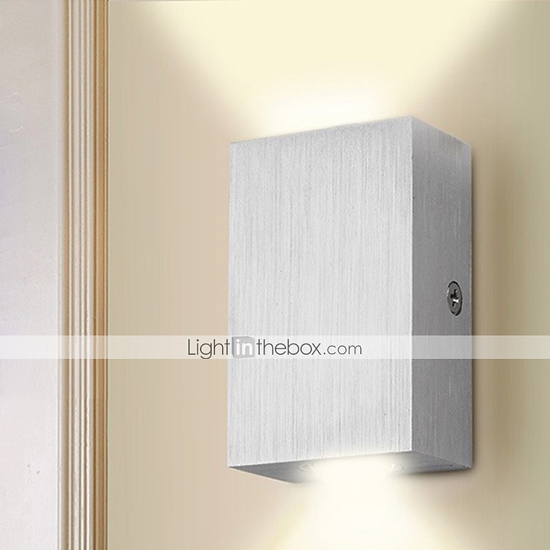 lightinthebox 2-lys led nyhet vegglamper moderne luksus vegglamper metall cuboid design vegglampe 85-265v 2w 2025 - $14.49 –P4