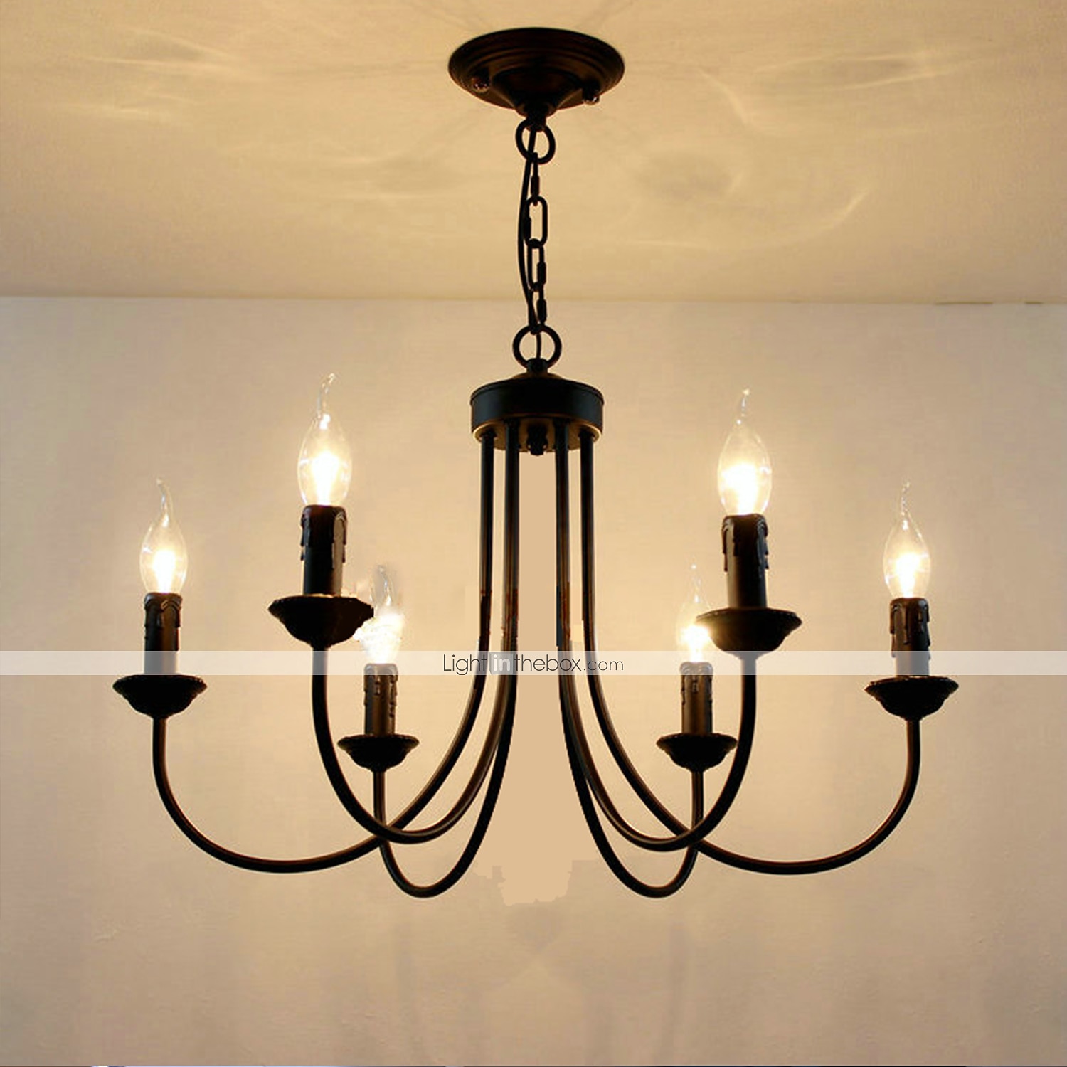 62 cm Kynttilätyyli Kattokruunu Metalli Maalatut maalit Traditionaalinen / klassinen 110-120V 220-240V 2026 - $143.99 –P2