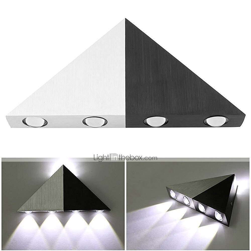 2025年 Lightinthebox 23.5 センチメートルフラッシュマウントウォールライト LED トライアングルデザイン壁取り付け用燭台ライトアルミモダンミニスタイル器具屋内廊下アップダウン壁ランプスポットライト 5 ワット  コレクション – $28.99 –P2