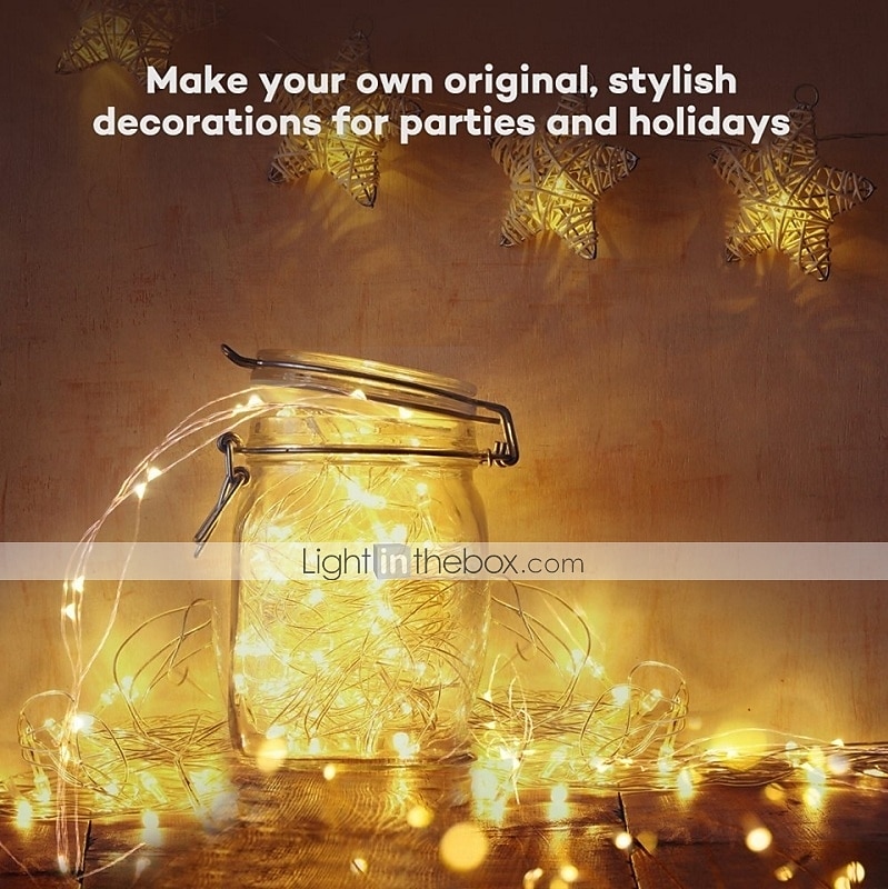 Elegant Wedding Reception Party 10m String Lights 100 LED Waterproof Wire Fairy String Lights 4pcs 2pcs 1pc for  Wedding Home Holiday Party Room Outdoor Decoration Warm White White Blue 2026 - $9.49 –P7