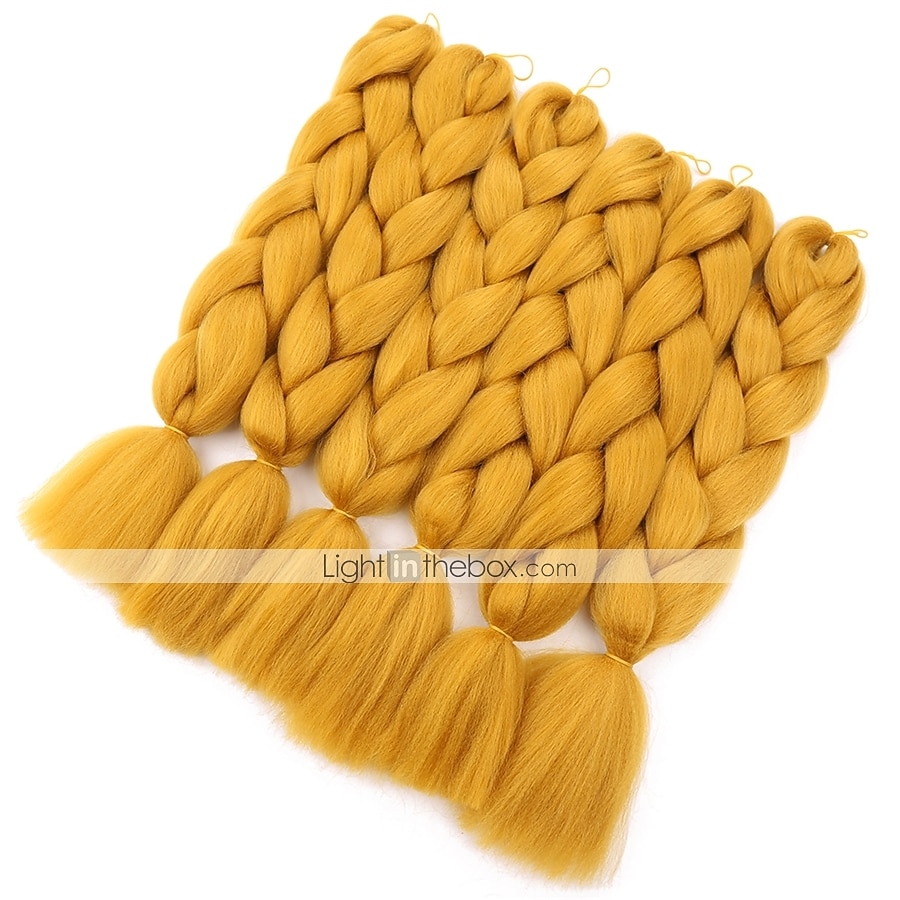 Trenzas de pelo de ganchillo Trenzas Jumbo Trenzas de caja Negro Marrón Oscuro Pelo sintético Larga Cabello para trenzas 6 piezas 3 piezas 1 PC 2025 - $13.99 -P5
