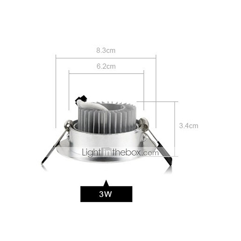 10pcs 3 W 300 lm 3 LED Beads Easy Install Recessed LED Ceiling Lights Warm White Cold White 85-265 V Ceiling Commercial Home / Office / 10 pcs / RoHS / CE Certified 2025 - $49.99 –P1