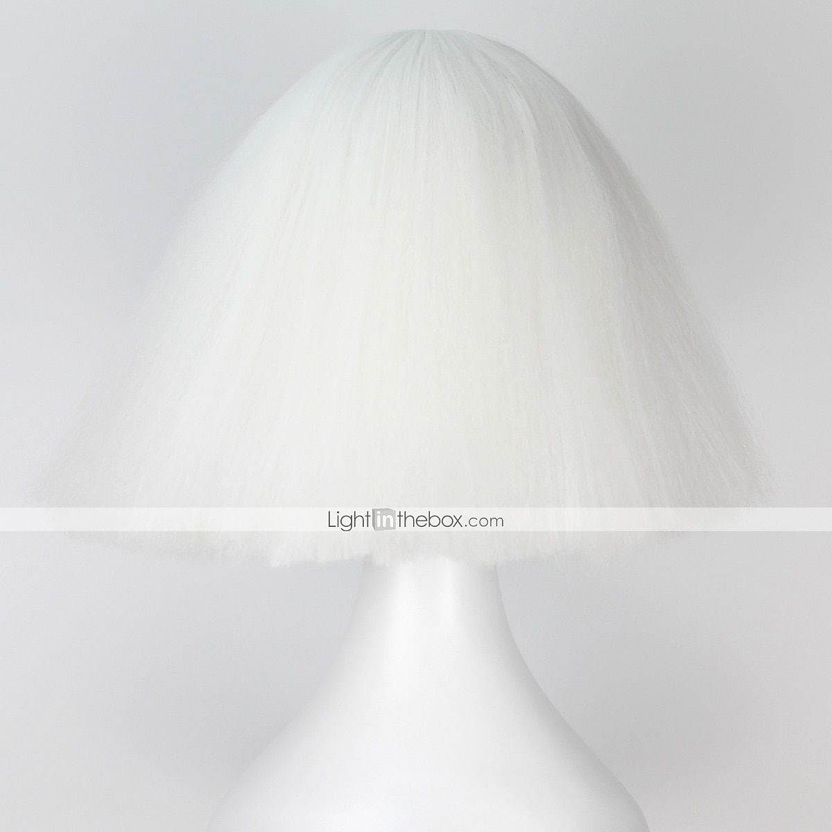 Peruca de Cosplay Peruca Sintética Peruca de Cosplay Lisa Cacheada Yaki Bob com Franjas Peruca Curta Branco Sintético Cabelo Branco Perucas de Halloween Femininas de 2025 por $27.99 –P4