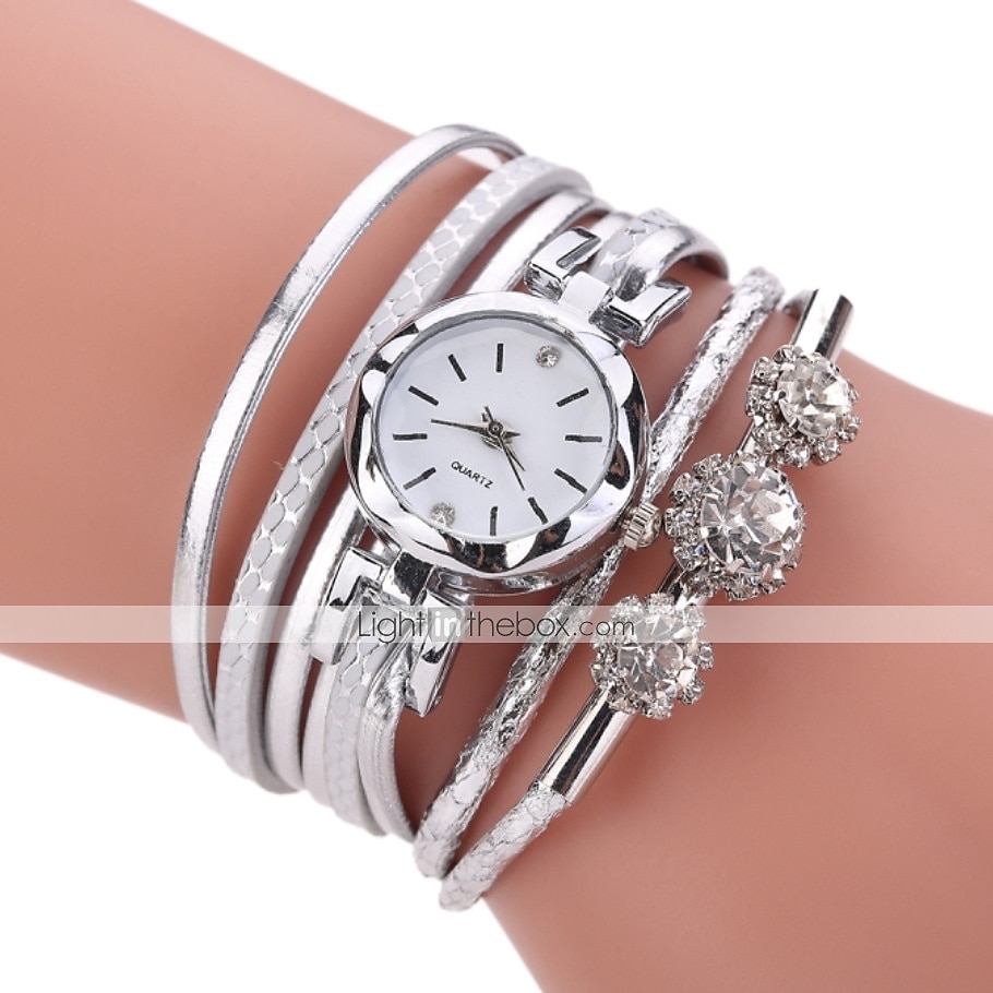 Montre Montres à quartz pour Femme Analogique Quartz Mode mode Luxe Décontractées bling Strass bracelet Alliage Cuir PU de 2025 ? $16.99 –P7