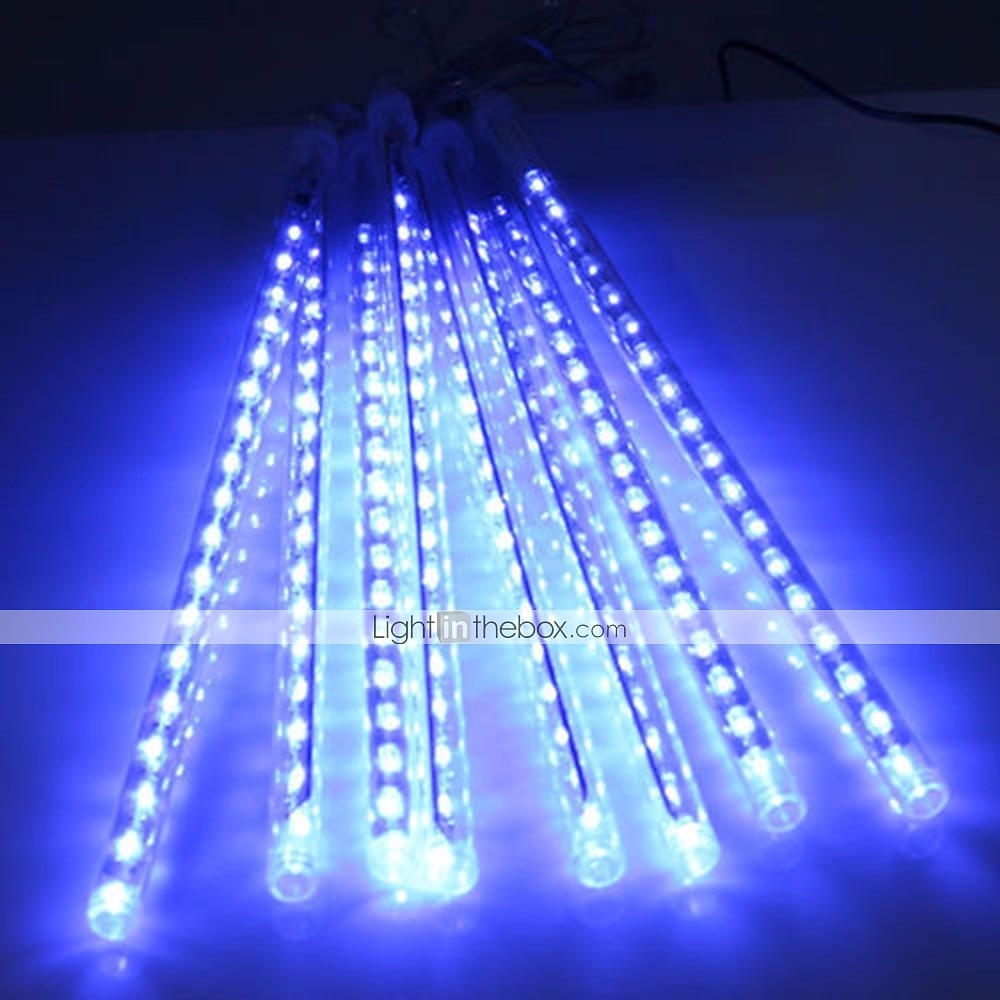led מטאורים גשם אורות 30 ס"מ 11.8 אינץ' 8 צינורות 192 led נטיפי קרח שלג נופל אורות נצנצים כוכב חיצוני טיפת גשם אורות חג המולד מסיבת חתונה חג קישוט עץ 2026 - $16.99 –P9