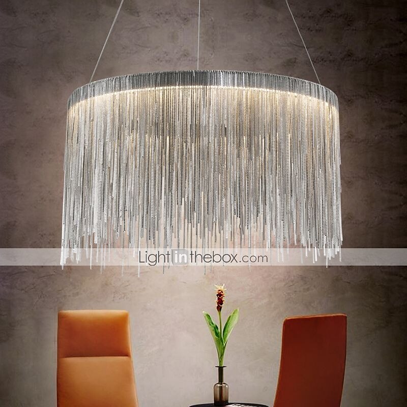 1-ljus 50 cm led taklampa designers ljuskrona guld lyx metall trumma krom modern samtida 110-120v 220-240v 2025 - $549.99 –P7
