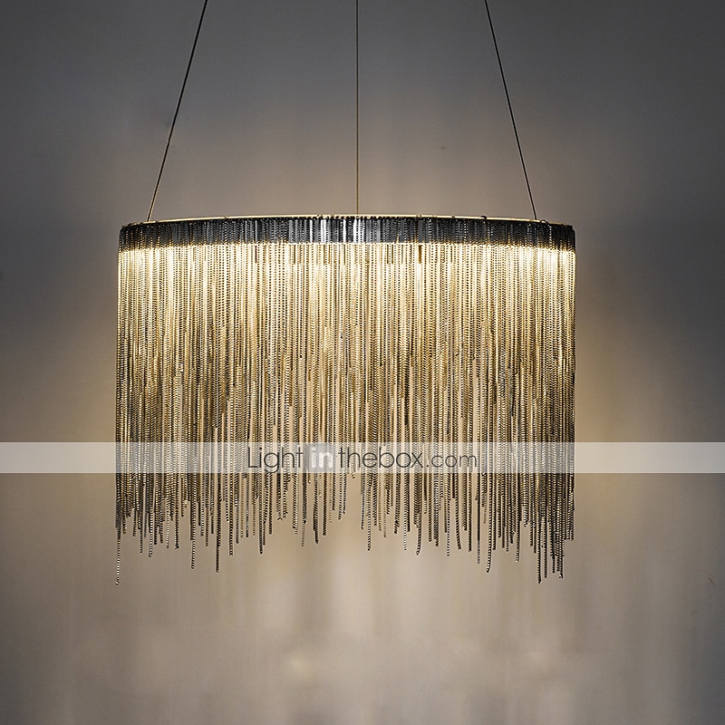 1-ljus 50 cm led taklampa designers ljuskrona guld lyx metall trumma krom modern samtida 110-120v 220-240v 2025 - $549.99 –P3
