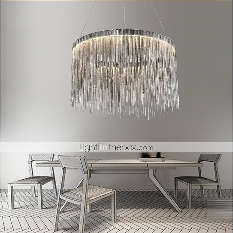 1-ljus 50 cm led taklampa designers ljuskrona guld lyx metall trumma krom modern samtida 110-120v 220-240v 2025 - $549.99 –P9