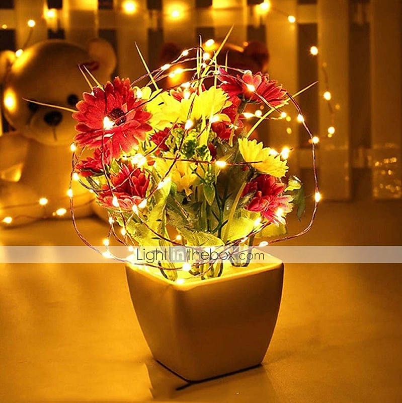 Elegante cadena de luces de 10 m para recepción de boda, fiesta, 100 led, resistente al agua, 4 unidades, 2 unidades, 1 unidad, para Navidad, boda, hogar, fiesta, habitación, decoración al aire 2025 - $7.99 –P6