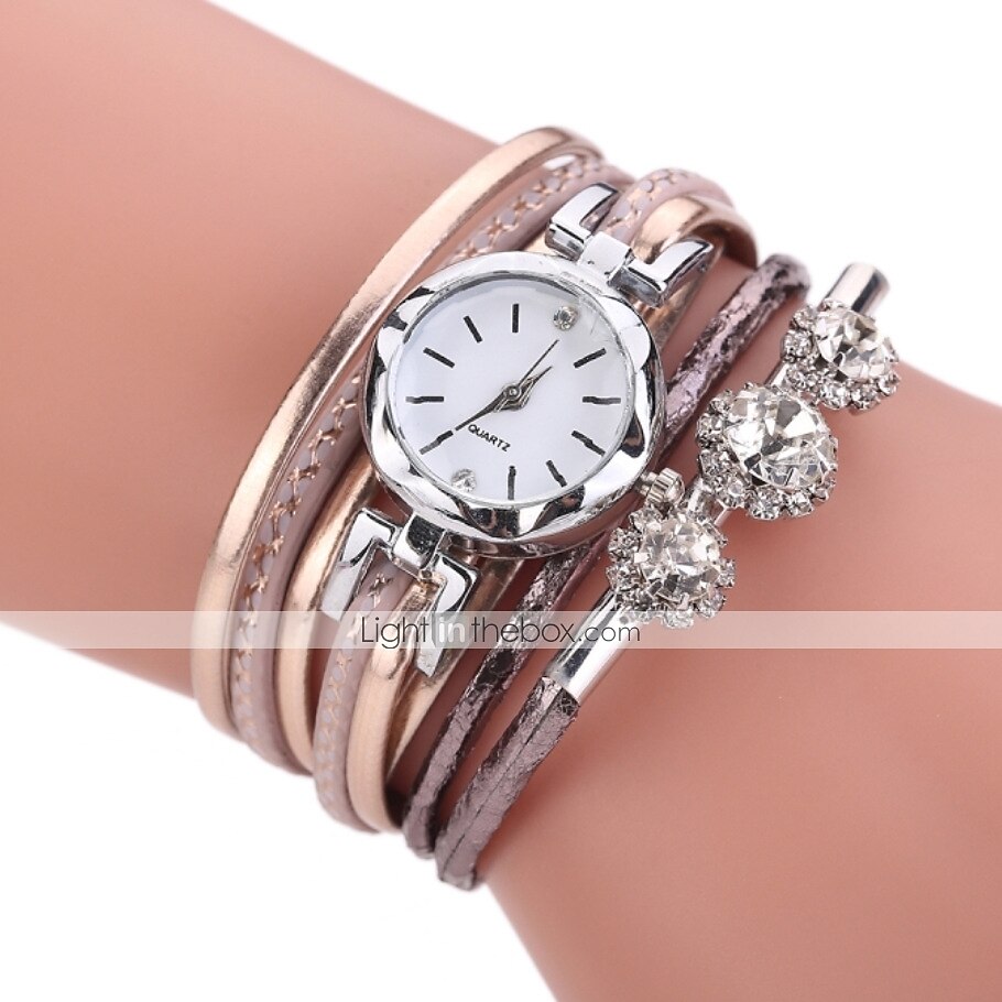 Montre Montres à quartz pour Femme Analogique Quartz Mode mode Luxe Décontractées bling Strass bracelet Alliage Cuir PU de 2025 ? $16.99 –P9