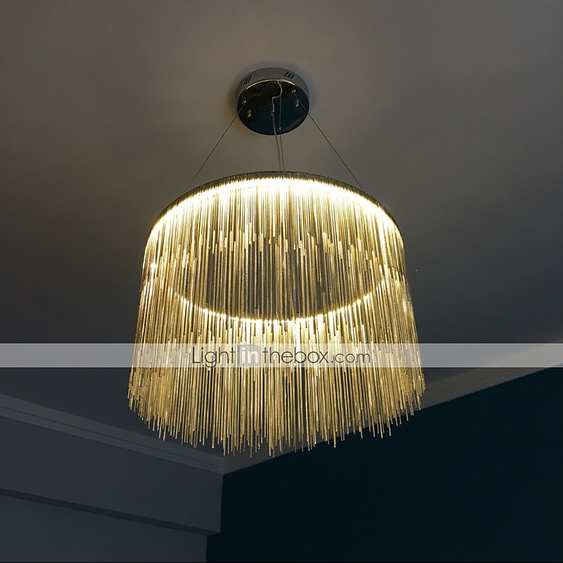 1-ljus 50 cm led taklampa designers ljuskrona guld lyx metall trumma krom modern samtida 110-120v 220-240v 2025 - $549.99 –P10