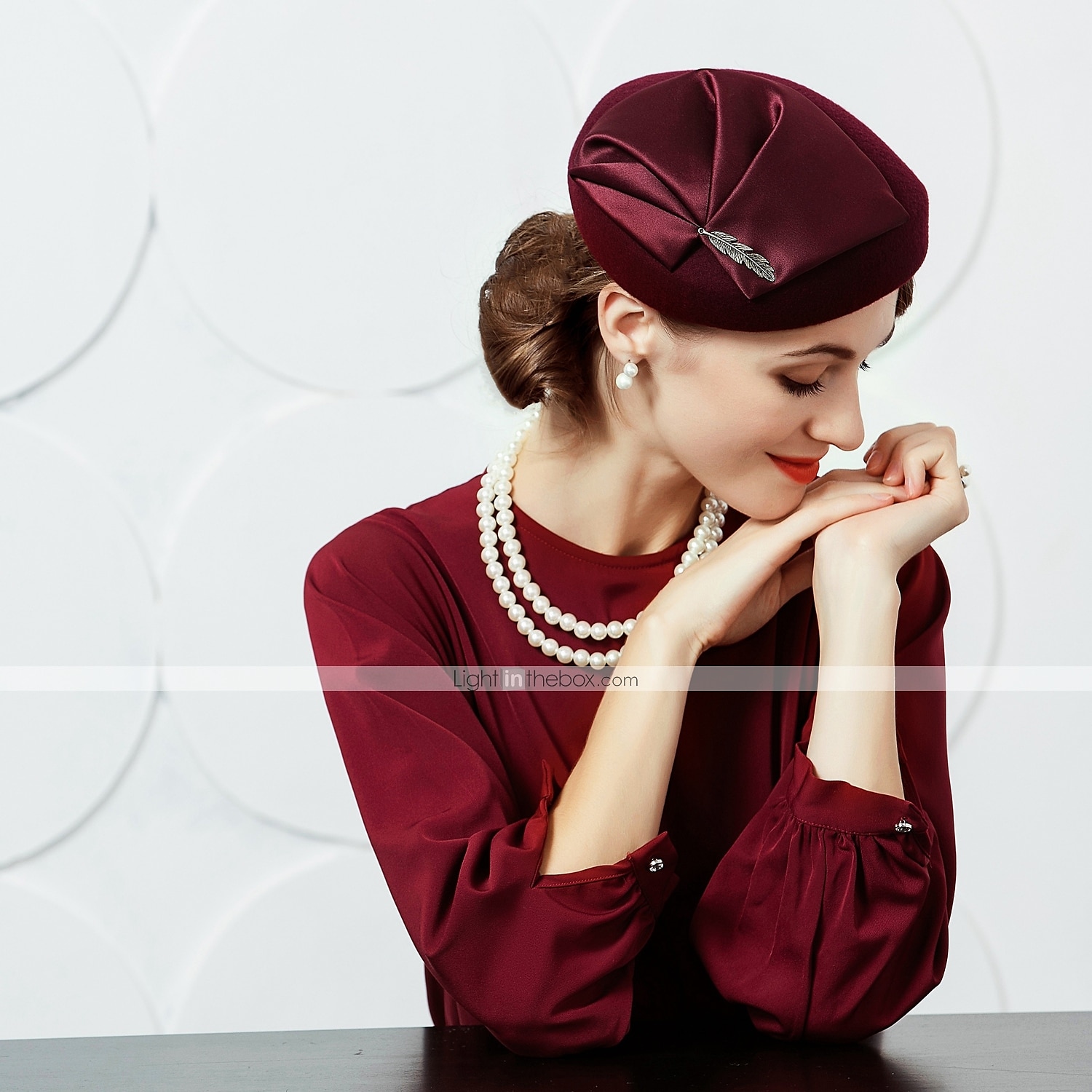 Lana / Seta Cappello Kentucky Derby / berretto con 1 Matrimonio / Festa / Serata / Corsa di cavalli Copricapo del 2025 a $34.99 –P1