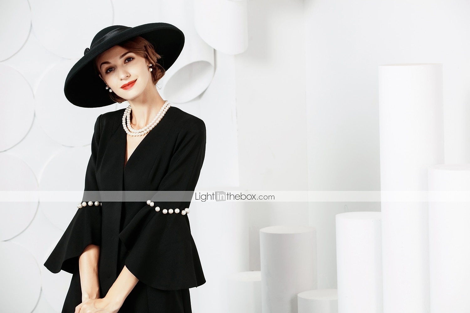 Kapelusze w stylu vintage eleganckie wełniane  nakrycia głowy z kokardkami 1 element na specjalną okazję  imprezę  wieczór  wyścig konny sukienka na specjalne okazje 2026 - $49.99 –P6