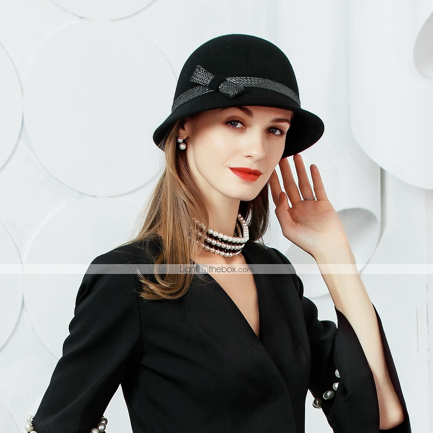 Шерсть Кентукки дерби шляпа / Головные уборы с 1 Особые случаи / Вечеринка / ужин Заставка 2026 - $25.99 –P2