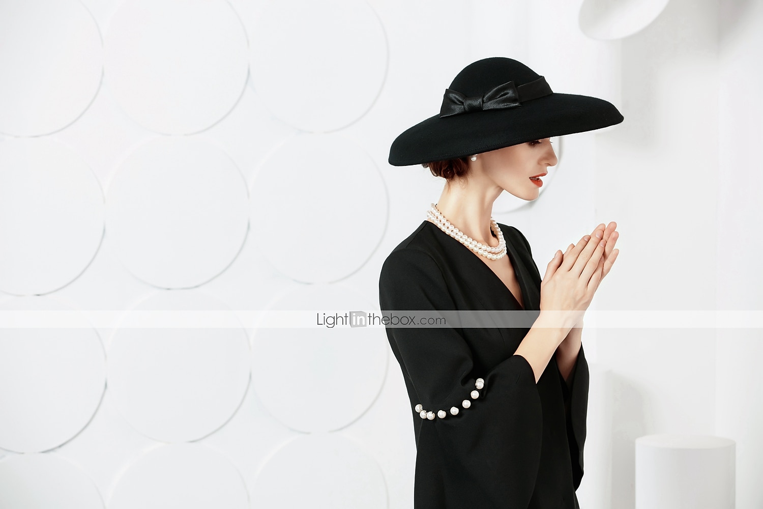 Kapelusze w stylu vintage eleganckie wełniane  nakrycia głowy z kokardkami 1 element na specjalną okazję  imprezę  wieczór  wyścig konny sukienka na specjalne okazje 2026 - $49.99 –P3