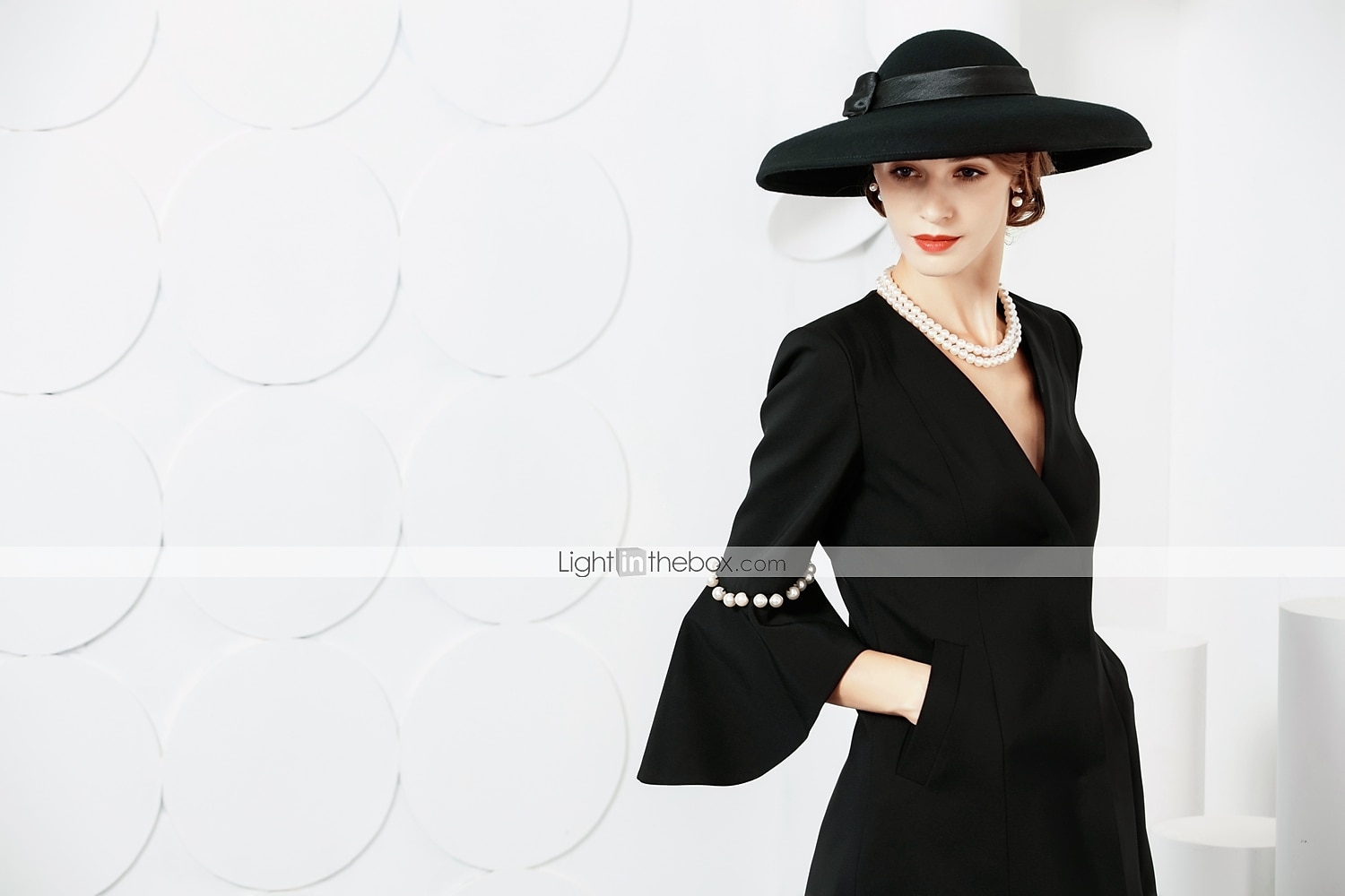 Kapelusze w stylu vintage eleganckie wełniane  nakrycia głowy z kokardkami 1 element na specjalną okazję  imprezę  wieczór  wyścig konny sukienka na specjalne okazje 2026 - $49.99 –P5