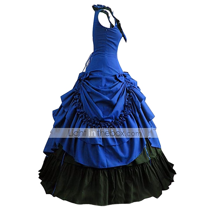 Abito Vittoriano Medievale 18° Secolo Lunghezza alla caviglia Lunghezza lunga Vestito Costume da festa Mascherata Taglie Forti Normale Su misura Patchwork Abito da ballo Costume Per donna Feste Balli del 2026 a $174.99 –P4