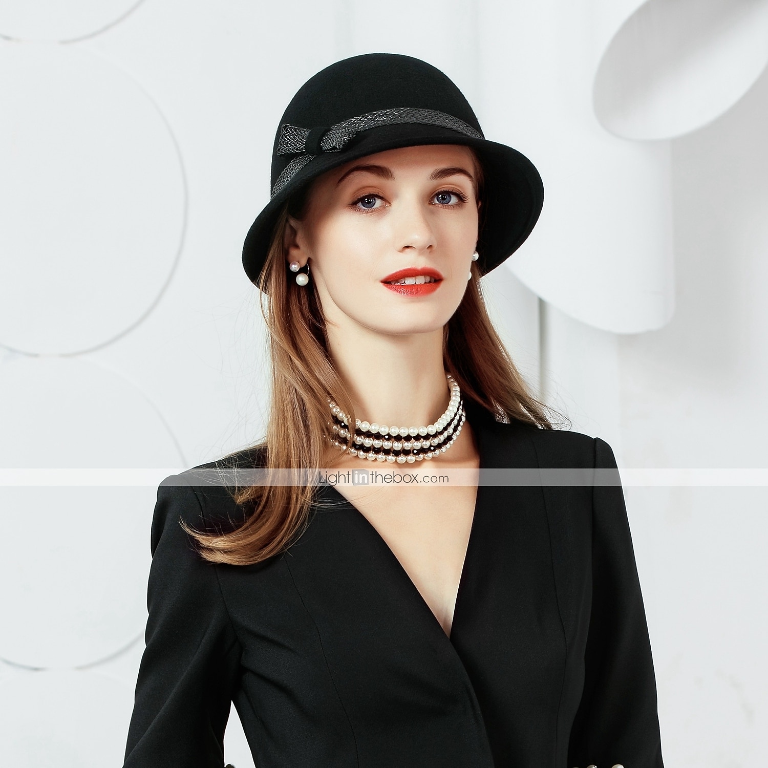 Шерсть Кентукки дерби шляпа / Головные уборы с 1 Особые случаи / Вечеринка / ужин Заставка 2026 - $25.99 –P4