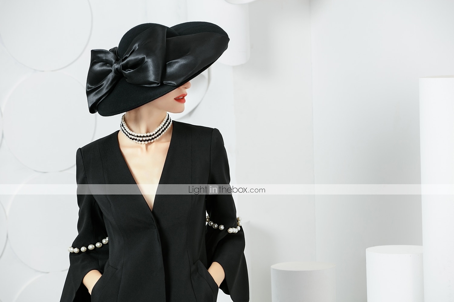 kvinners bryllupsfest hatter elegant klassisk feminin stil ull silke hatter hodeplagg for teselskap dame dag hodeplagg hodeplagg 2025 - $56.99 –P6