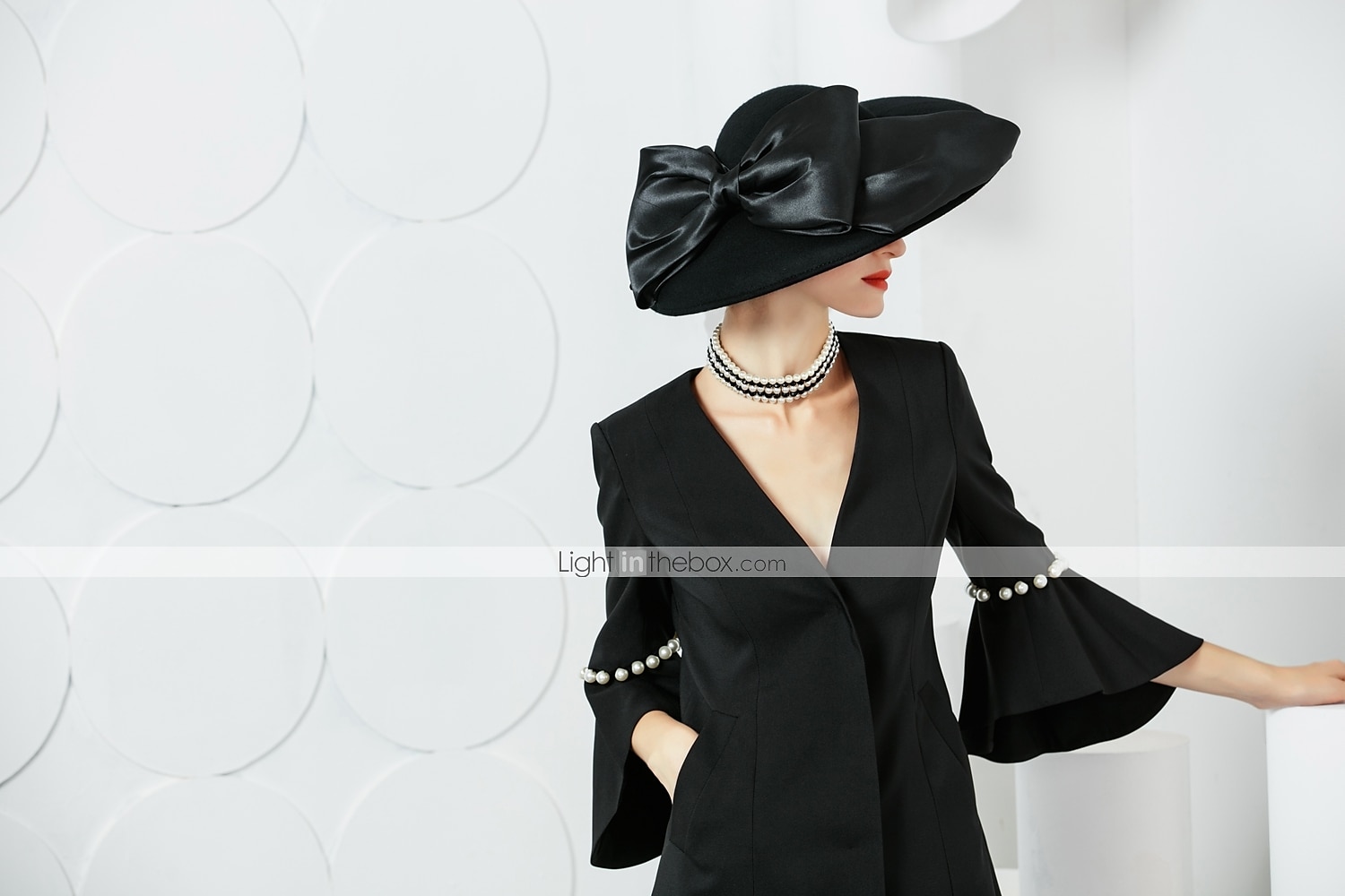 kvinners bryllupsfest hatter elegant klassisk feminin stil ull silke hatter hodeplagg for teselskap dame dag hodeplagg hodeplagg 2025 - $56.99 –P4