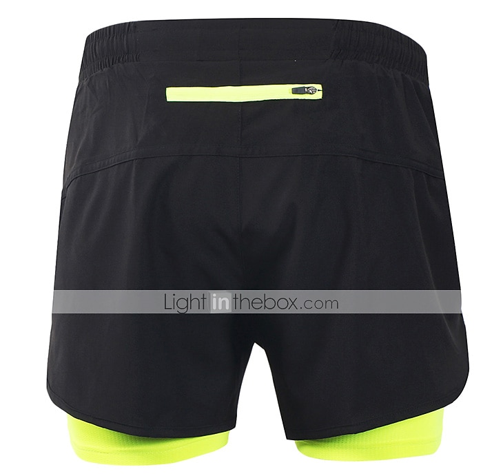 Arsuxeo Men's Running Shorts Gym Shorts Yoga Shorts Drawstring 2 in 1 Split Zipper Pocket Base Layer Outdoor Athletic Summer Spandex Quick Dry Lightweight Reflective Strips Yoga Gym Workout Marathon 2025 - $24.99 –P9