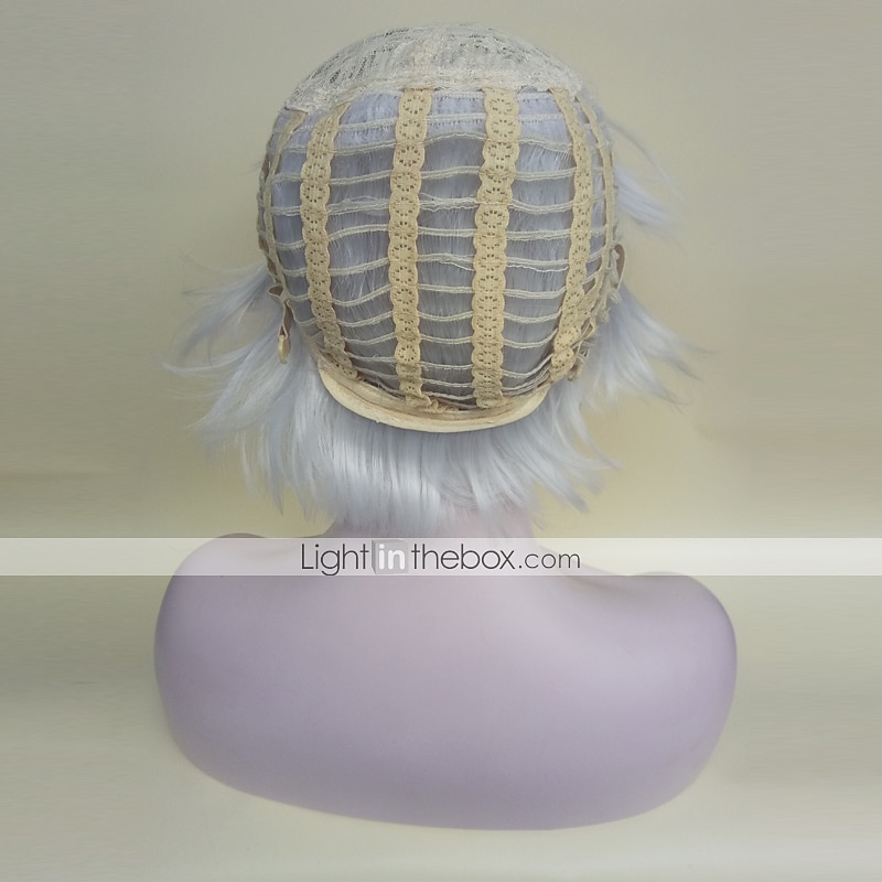 parrucche grigie per donna parrucca sintetica con frangetta parrucche corte argento parrucche da vecchia parrucche dall'aspetto naturale del 2025 a $16.49 –P5