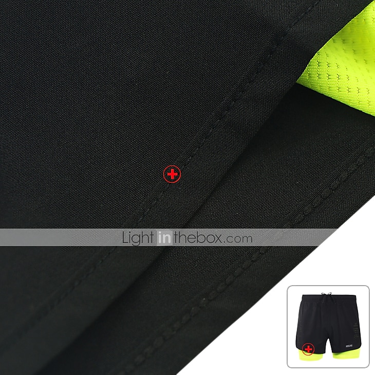 Arsuxeo Men's Running Shorts Gym Shorts Yoga Shorts Drawstring 2 in 1 Split Zipper Pocket Base Layer Outdoor Athletic Summer Spandex Quick Dry Lightweight Reflective Strips Yoga Gym Workout Marathon 2025 - $24.99 –P1