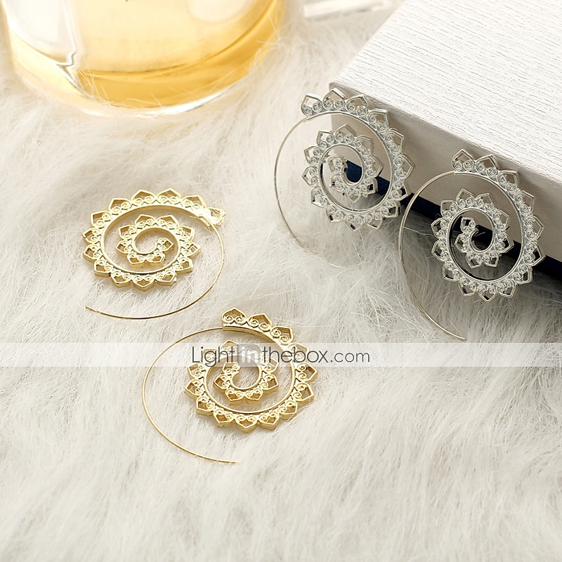 Hoop Earrings For Women's Party Wedding Alloy filigree Wave 2025 - $3.49 –P3