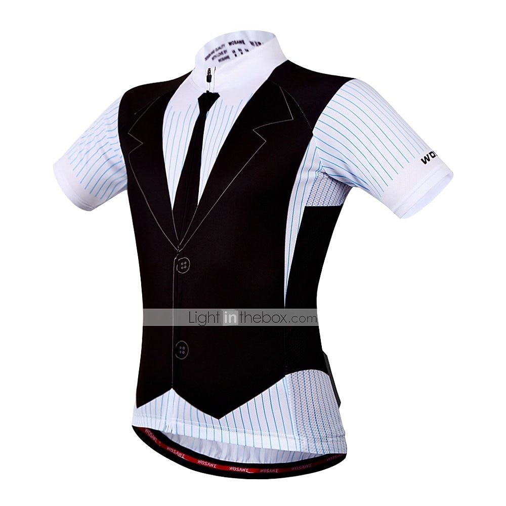 Voor heren Wielrenshirt T-shirt met kostuum Grappig Korte mouw Fietsen Shirt Kleding Bovenlichaam met 3 achterzakken Bergracen Wegwielrennen Sneldrogend Reflecterende strips Achterzak Beperkt 2026 - $30.99 –P7