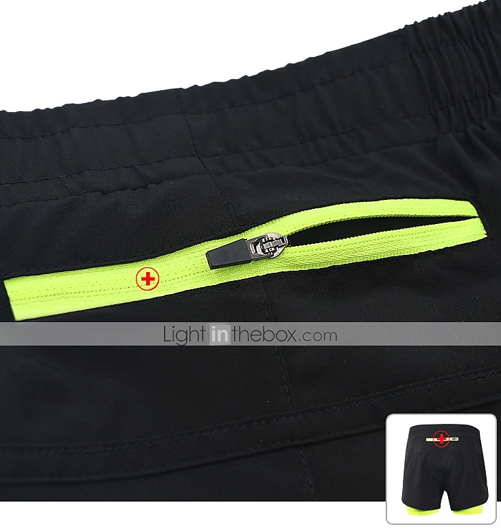 Arsuxeo Men's Running Shorts Gym Shorts Yoga Shorts Drawstring 2 in 1 Split Zipper Pocket Base Layer Outdoor Athletic Summer Spandex Quick Dry Lightweight Reflective Strips Yoga Gym Workout Marathon 2025 - $24.99 –P3