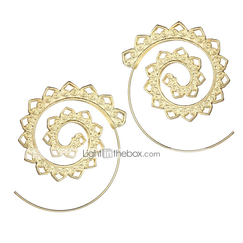Hoop Earrings For Women's Party Wedding Alloy filigree Wave 2025 - $3.49 –P2