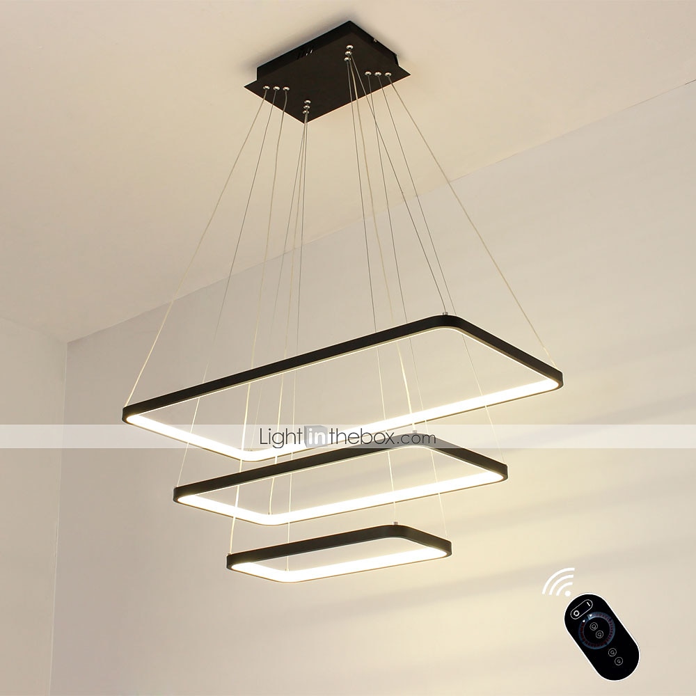 Подвесной светильник с регулируемой яркостью 80 см, светодиодный светильник геометрической формы, линейный, для гостиной, столовой, 110-120 В / 220-240 В 2026 - $299.99 –P2