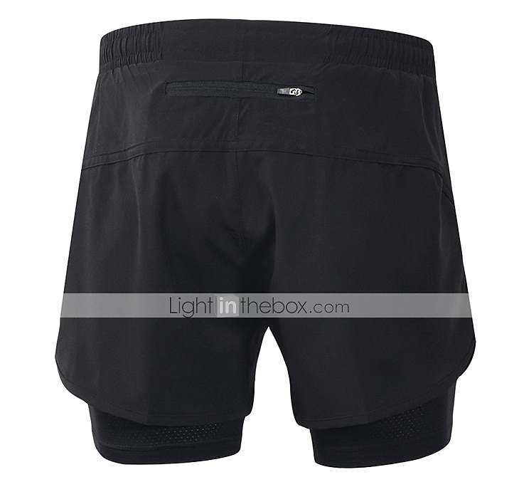 Arsuxeo Men's Running Shorts Gym Shorts Yoga Shorts Drawstring 2 in 1 Split Zipper Pocket Base Layer Outdoor Athletic Summer Spandex Quick Dry Lightweight Reflective Strips Yoga Gym Workout Marathon 2025 - $24.99 –P13