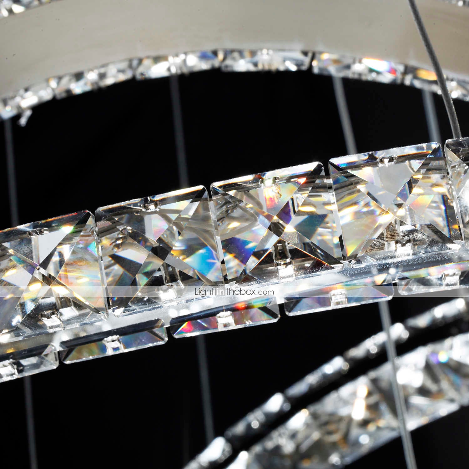3 Rings 70 cm Crystal Dimmable LED Chandelier Pendant Light Metal Circle Electroplated Modern Contemporary Traditional Classic 110-120V 220-240V 2025 - $687.89 –P8
