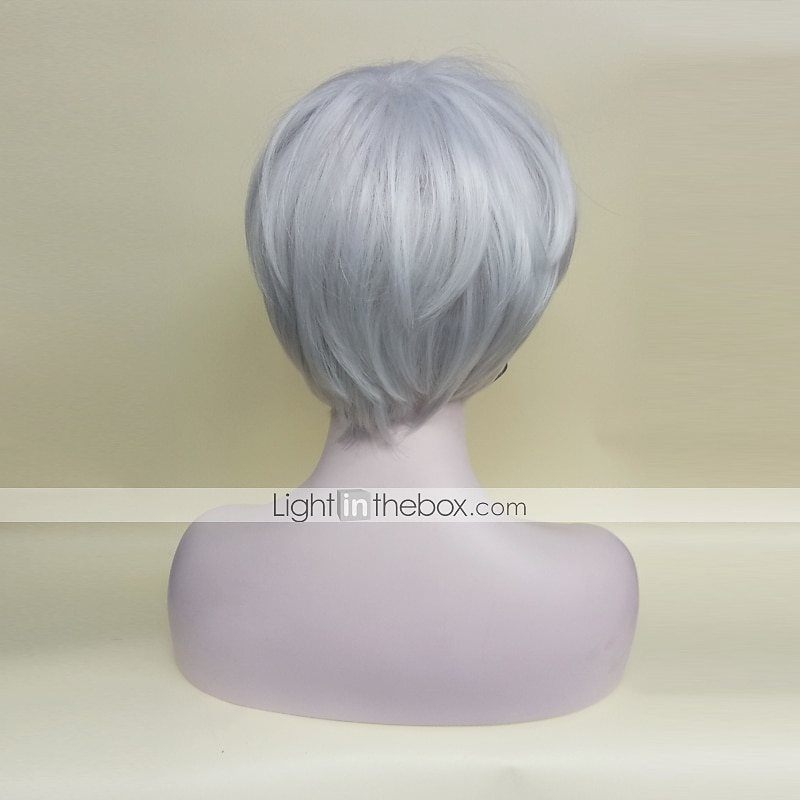 parrucche grigie per donna parrucca sintetica con frangetta parrucche corte argento parrucche da vecchia parrucche dall'aspetto naturale del 2025 a $16.49 –P4