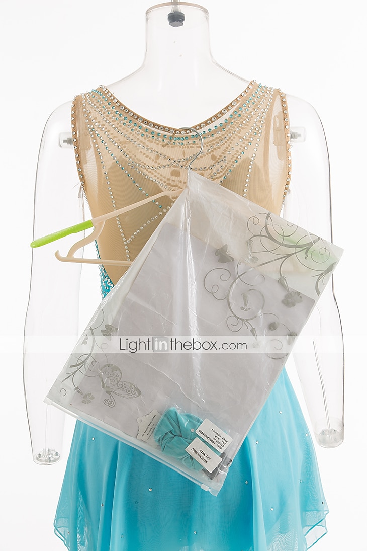 Sukienka łyżwiarska Damskie Dla dziewczynek Bruslení Sukienka Perłowo-różowy Błękit egejski Biały Niejednolita całość Siateczka Spandeks Trening Zawody Odzież łyżwiarska Ręcznie wykonane Z klejnotami 2026 - $141.99 –P14