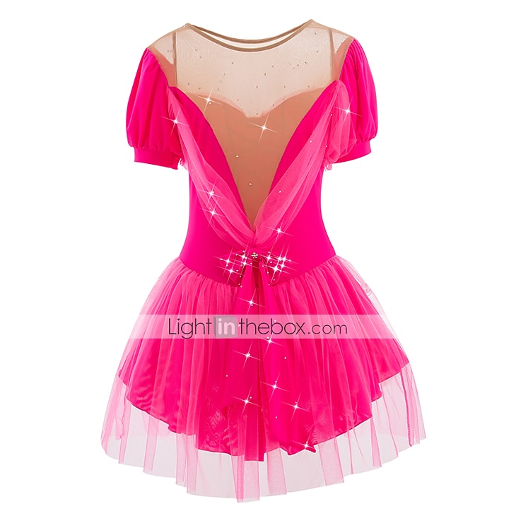 Vestidos para Patinação Artística Mulheres Para Meninas Patinação no Gelo Vestidos Roupa Branco Leite Vermelho Escuro Amarelo e amarelo Elastano Elasticidade Alta Competição Roupa para Patinação de 2026 por $157.99 –P11