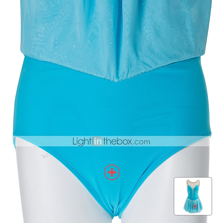 Sukienka łyżwiarska Damskie Dla dziewczynek Bruslení Sukienka Perłowo-różowy Błękit egejski Biały Niejednolita całość Siateczka Spandeks Trening Zawody Odzież łyżwiarska Ręcznie wykonane Z klejnotami 2026 - $141.99 –P12