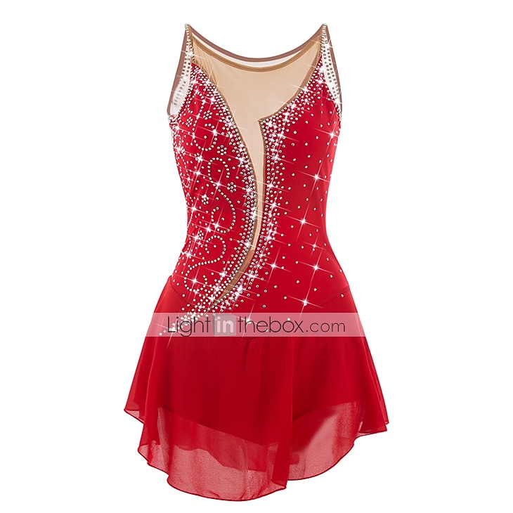 Kjole til kunstløp Dame Jente Skøyteløp Kjoler Hvit Gul Rosa Asymetrisk kant Netting Spandex Høy Elastisitet Trening Profesjonell Konkurranse Skøyteklær Anatomisk design Klassisk Krystall / Rhinstein 2025 - $78.99 –P2