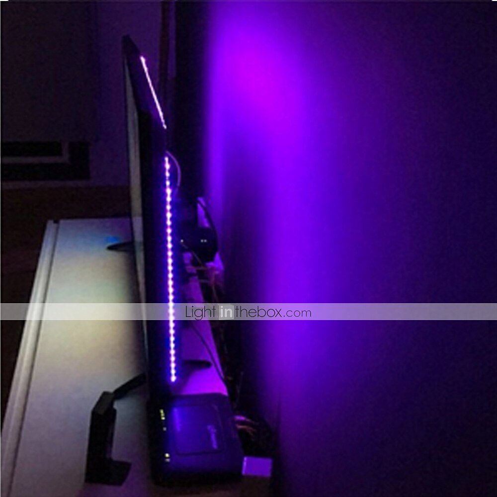 אורות רצועת led עמיד למים 1 m rgb tiktok אורות 60 נוריות 5050 smd 10 מ"מ 1 m led אורות רצועת 17-key מרחוק שלט רחוק rgb tiktok אורות טלוויזיה רקע אור ip65 2025 - $11.99 –P1