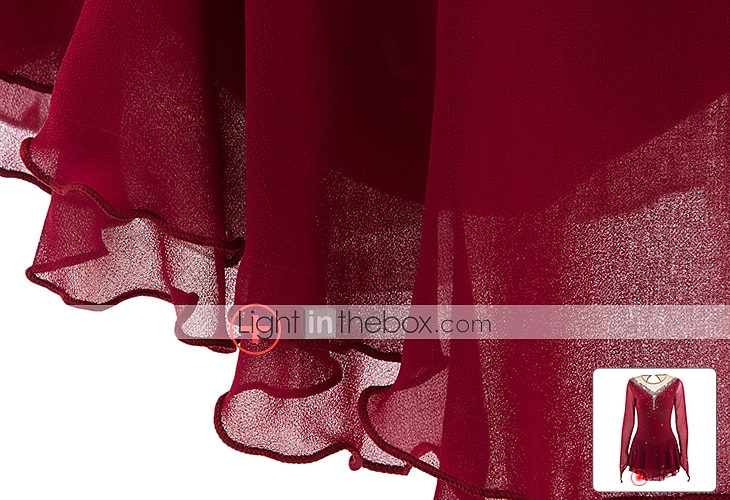 Eiskunstlaufkleid Damen Mädchen Eislaufen Kleider Hellblau Schwarz Weiß Patchwork Gitter Hochelastisch Wettbewerb Eiskunstlaufkleidung Mit Steinen verziert Strass Langarm Eislaufen Eiskundstlauf 2025 - $87.99 –P7